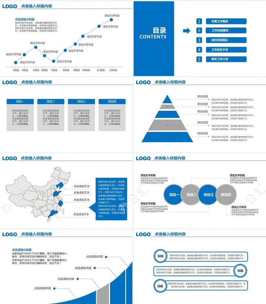 2023年工作总结汇报年度工作概述PPT模板