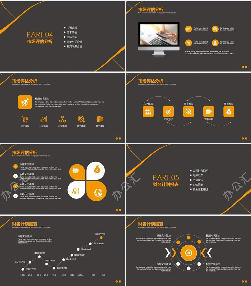 房地产市场评估分析公司介绍产品推广工作汇报等PPT模板