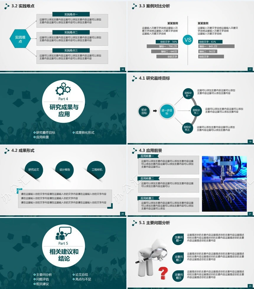 蓝色沉稳大气毕业答辩论文动态PPT模板