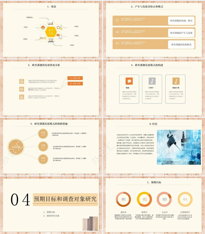 黄色毕业答辩开题报告PPT模板