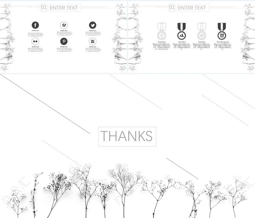 极简线条动态PPT模板