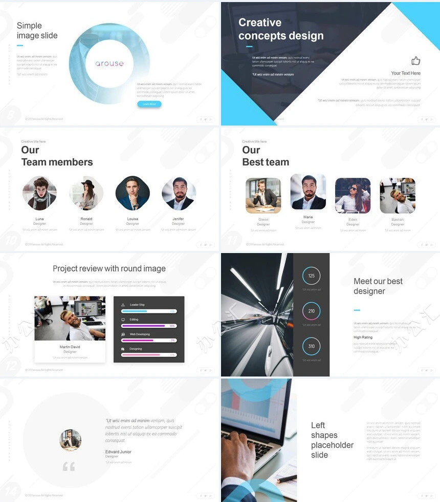 2023商务欧美风通用PPT模板