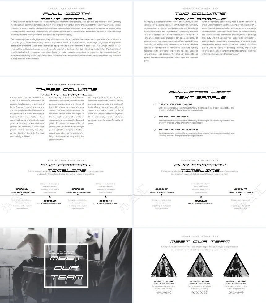 冷峻风相册公司简介商业计划书通用PPT模板