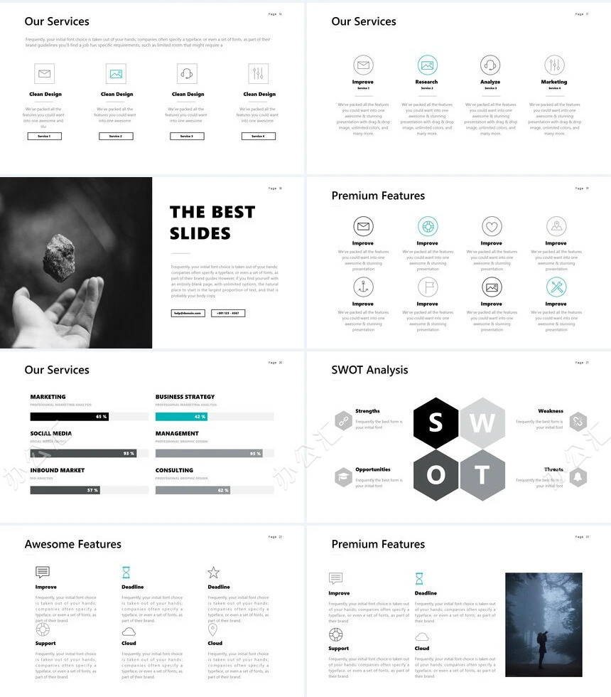 商务欧美公司简介商业计划书品牌宣传PPT模板