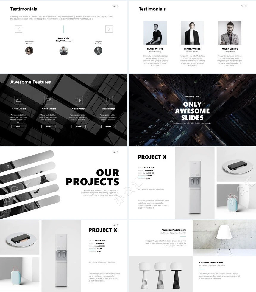 商务欧美公司简介商业计划书品牌宣传PPT模板