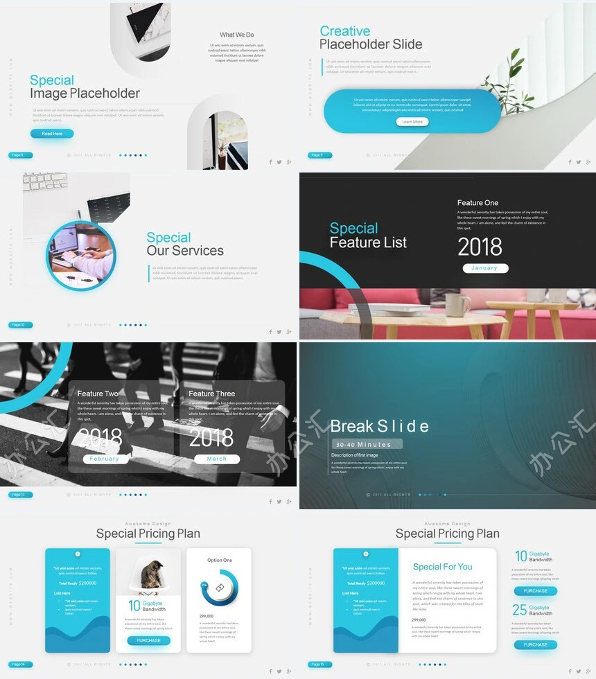 商务欧美风通用PPT模板