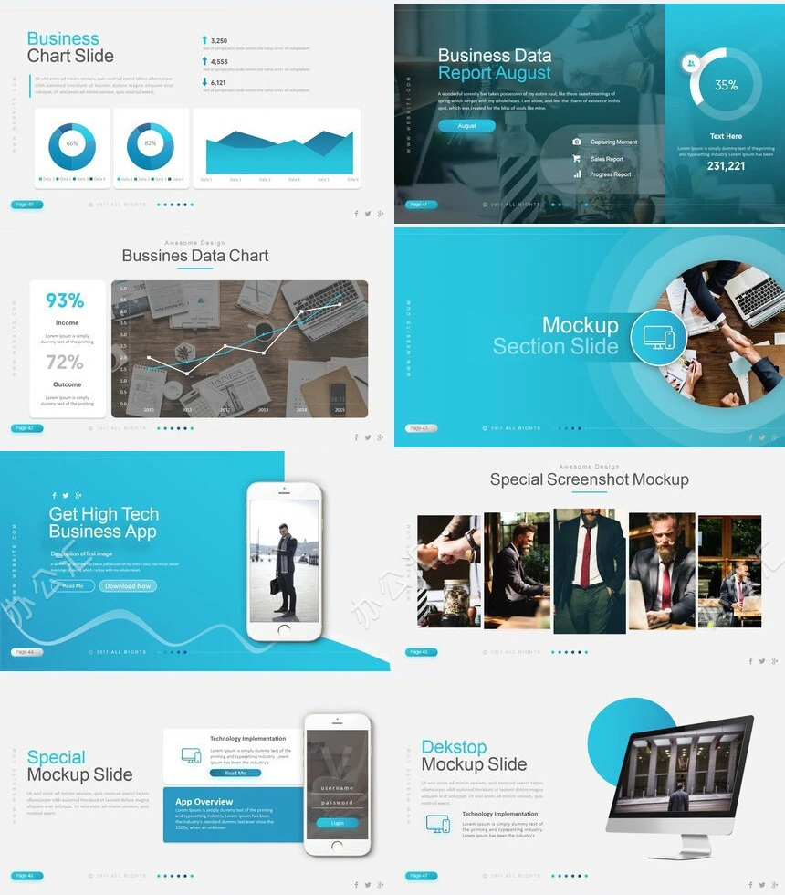 商务欧美风通用PPT模板