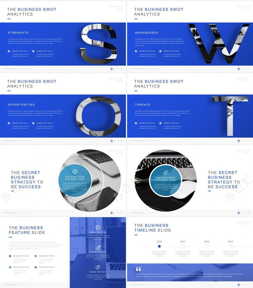 商务简约欧美风商业计划书通用