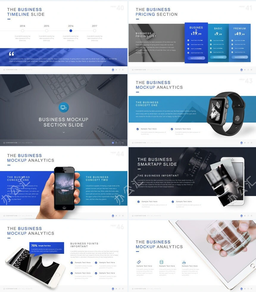 商务简约欧美风商业计划书通用