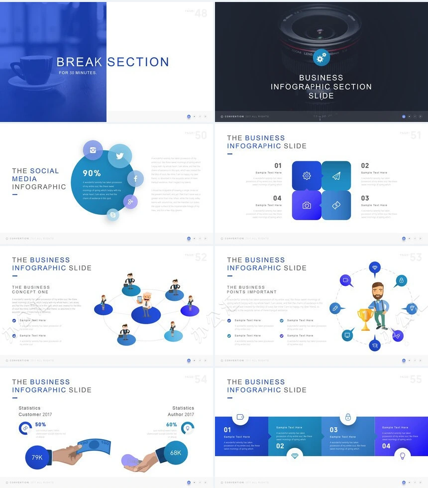 商务简约欧美风商业计划书通用