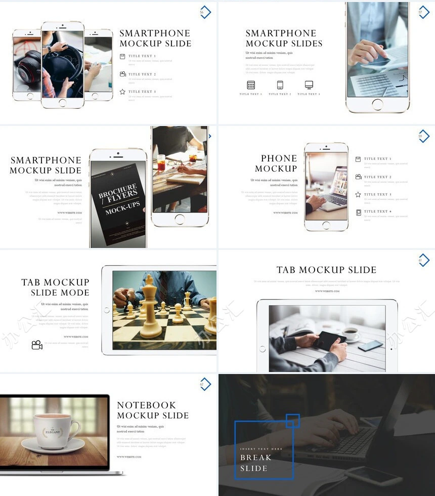 商务风数据表格图片相册商业计划书项目简介PPT模板