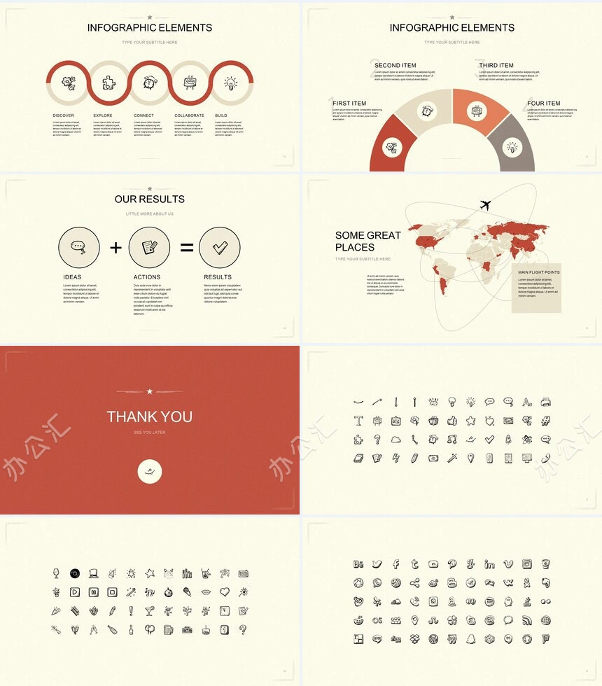 复古欧美风相册设计高端品牌宣传通用PPT模板