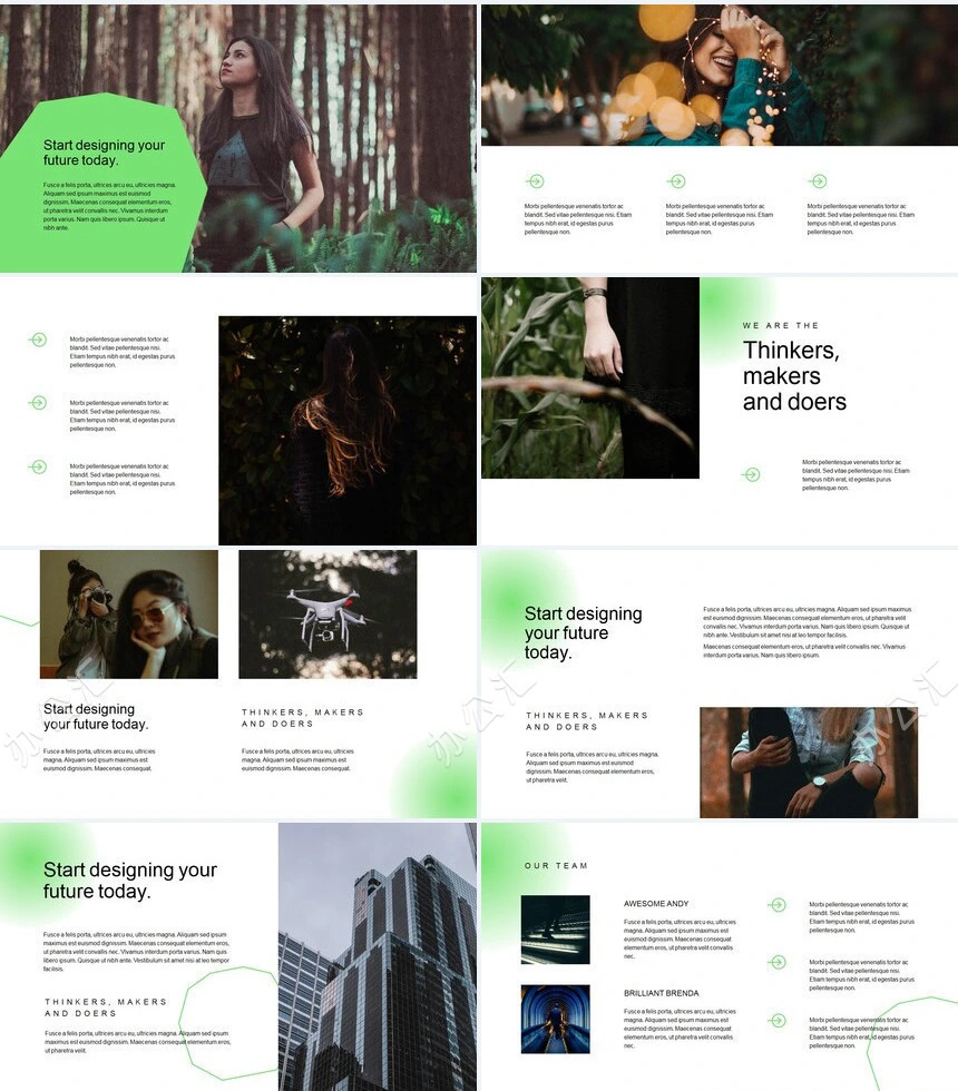 大海背景文艺欧美风通用PPT模板