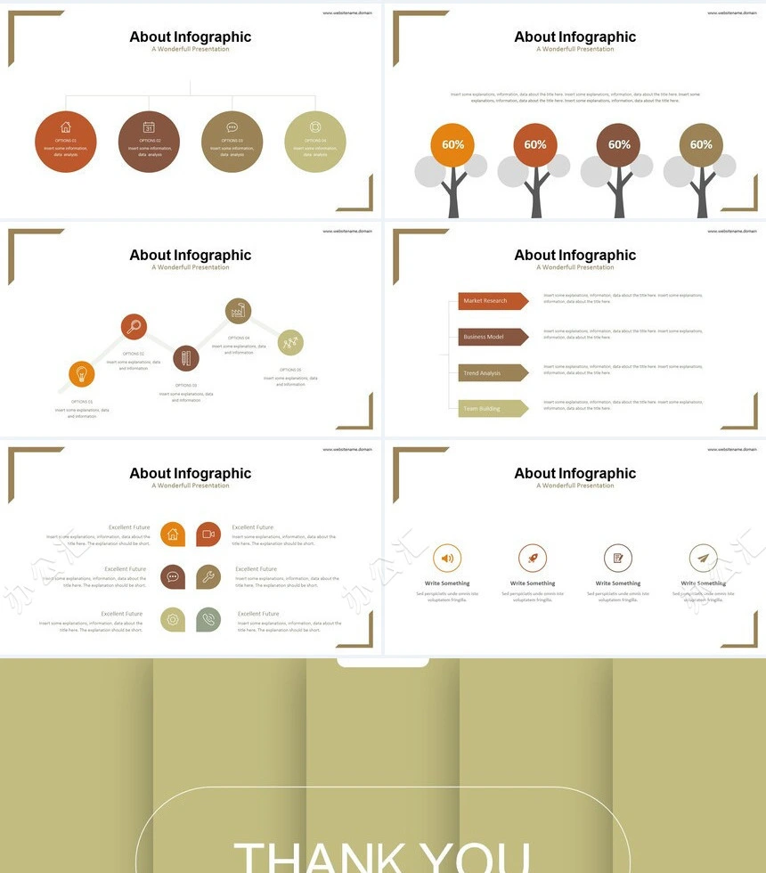 扁平化欧美商务风简约大气通用型PPT模版