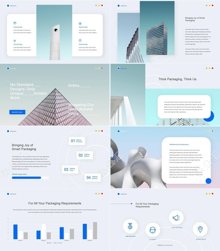 手机电脑科技感简约欧美风通用PPT模板