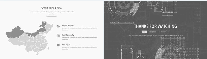 手绘线条建筑灰色时尚商务风产品介绍商业计划书PPT模板