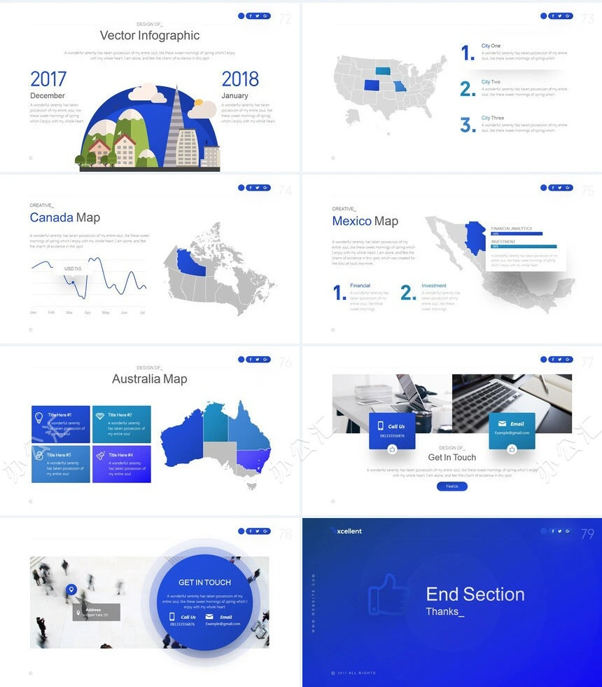 时尚商务欧美风商业计划书公司介绍通用PPT模板