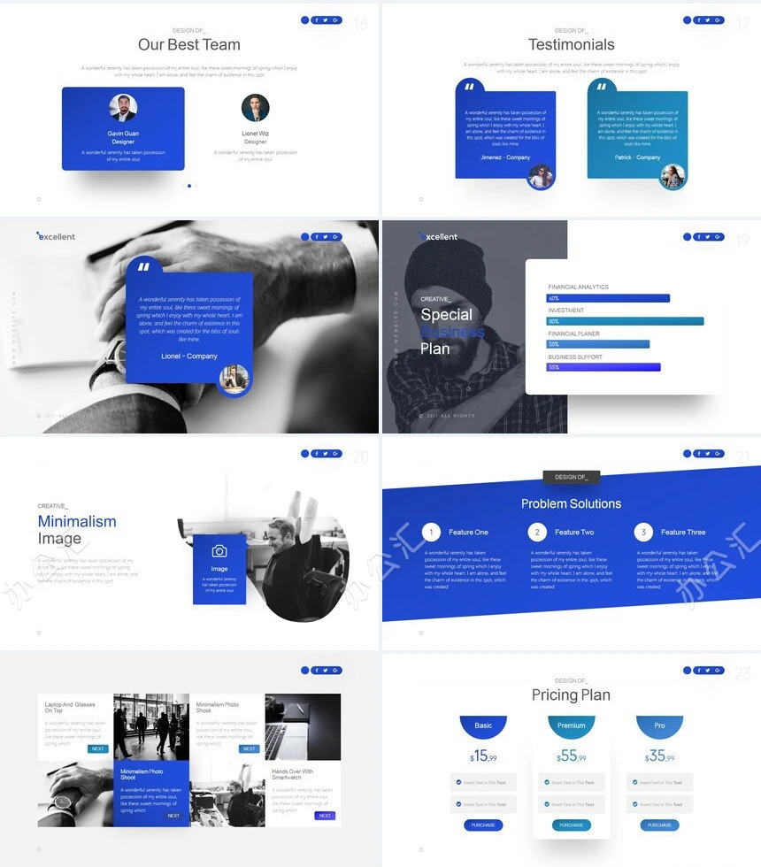 时尚商务欧美风商业计划书公司介绍通用PPT模板