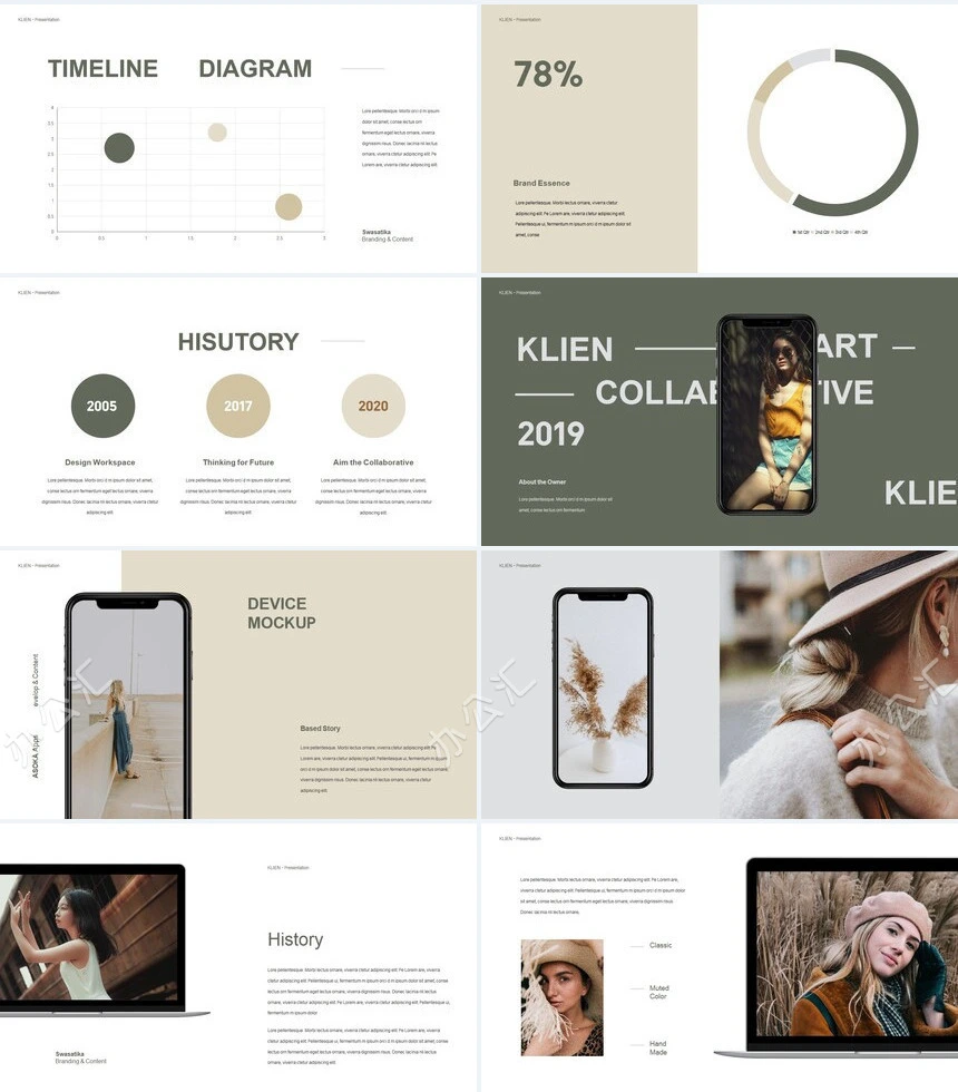 时尚欧美服装奢侈品高端品牌宣传通用PPT模板