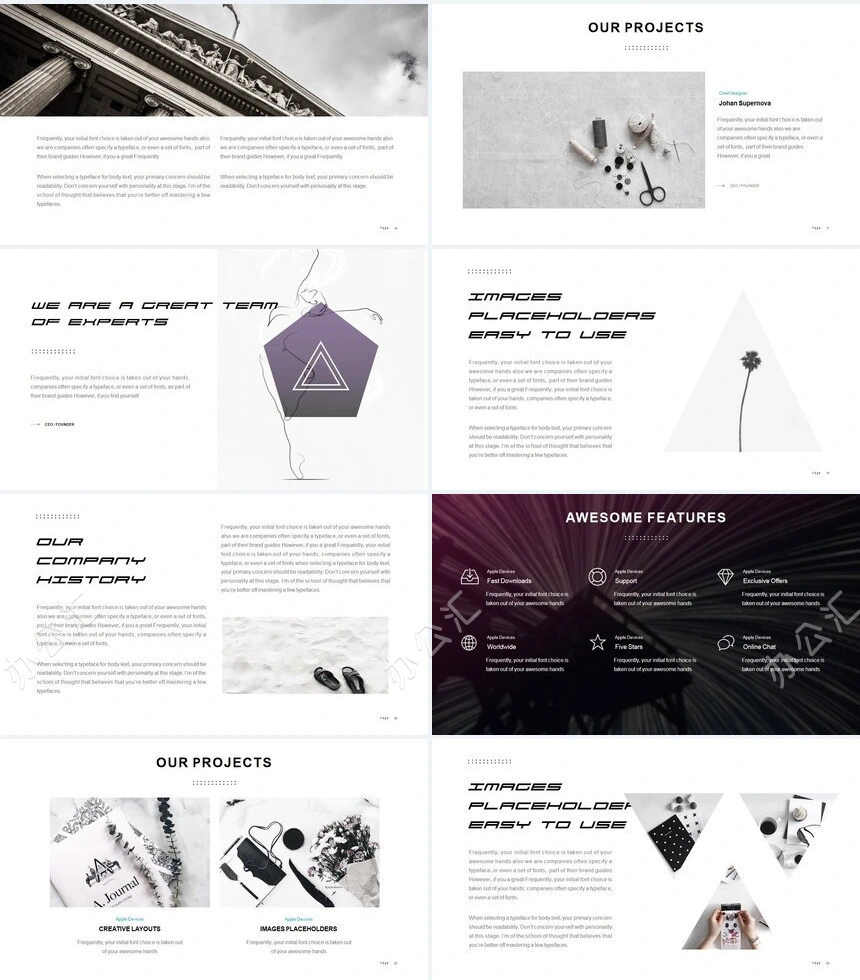 时尚高端欧美轻奢品牌商业计划书项目简介PPT模板