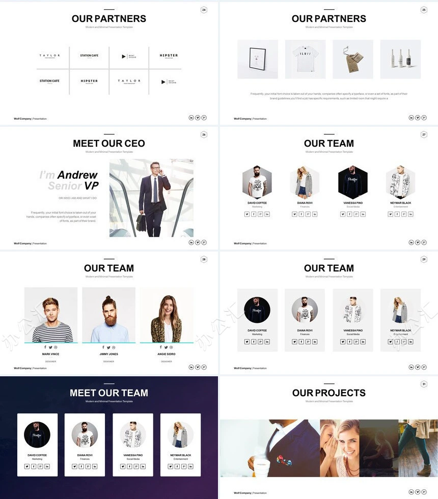 杂志风通用PPT模板