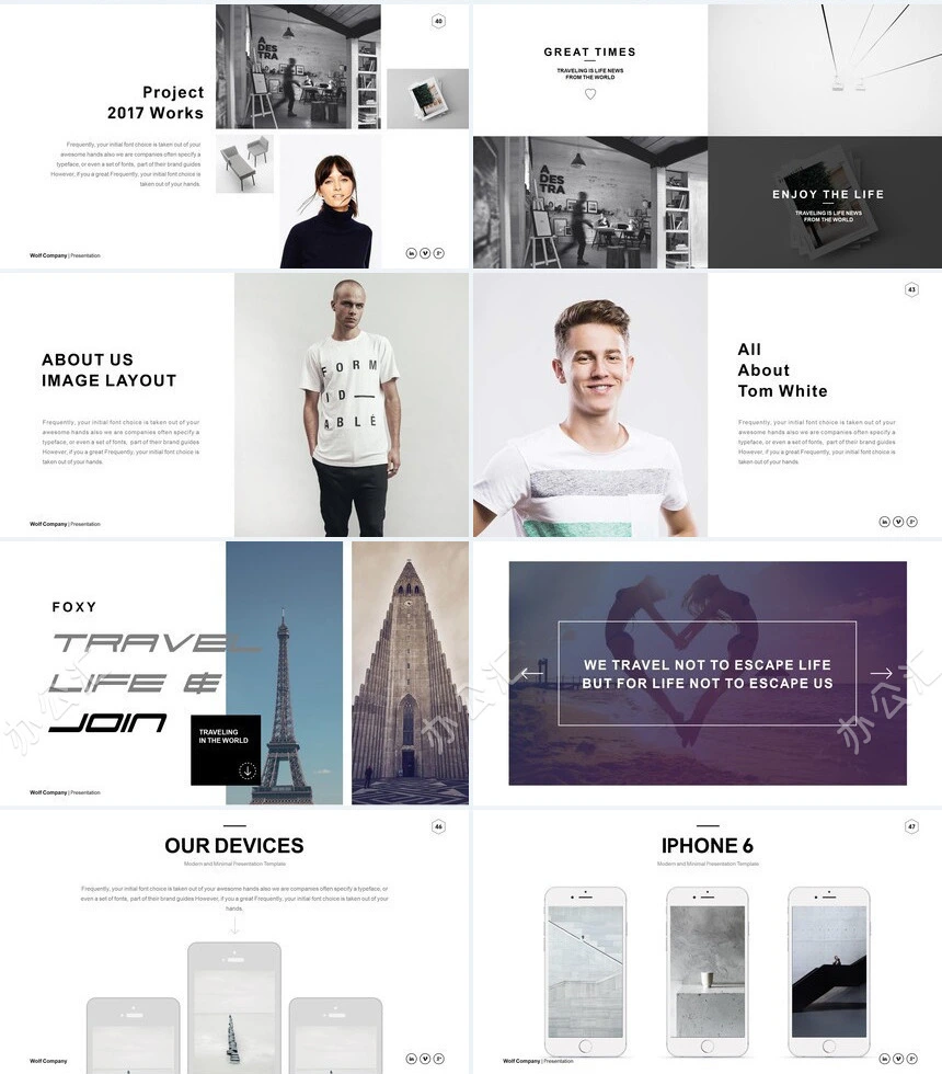 杂志风通用PPT模板