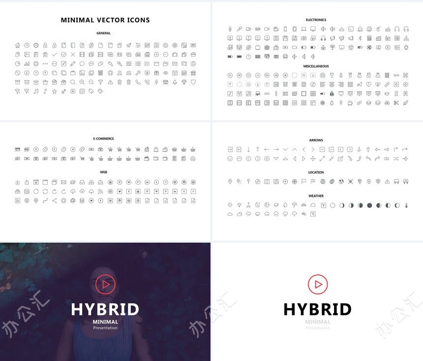 欧美商务瑜伽健身户外运动通用PPT模板