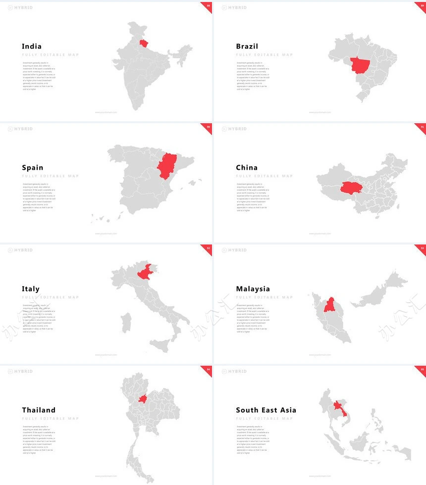 欧美商务简约通用PPT模板