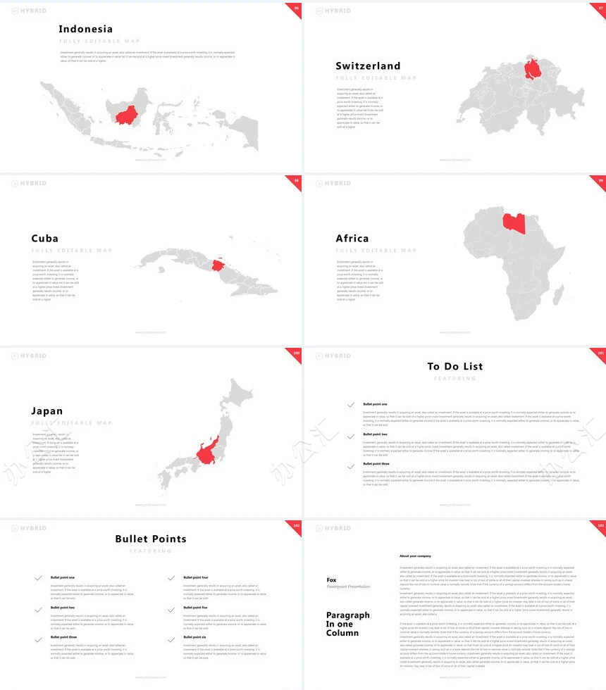 欧美商务简约通用PPT模板