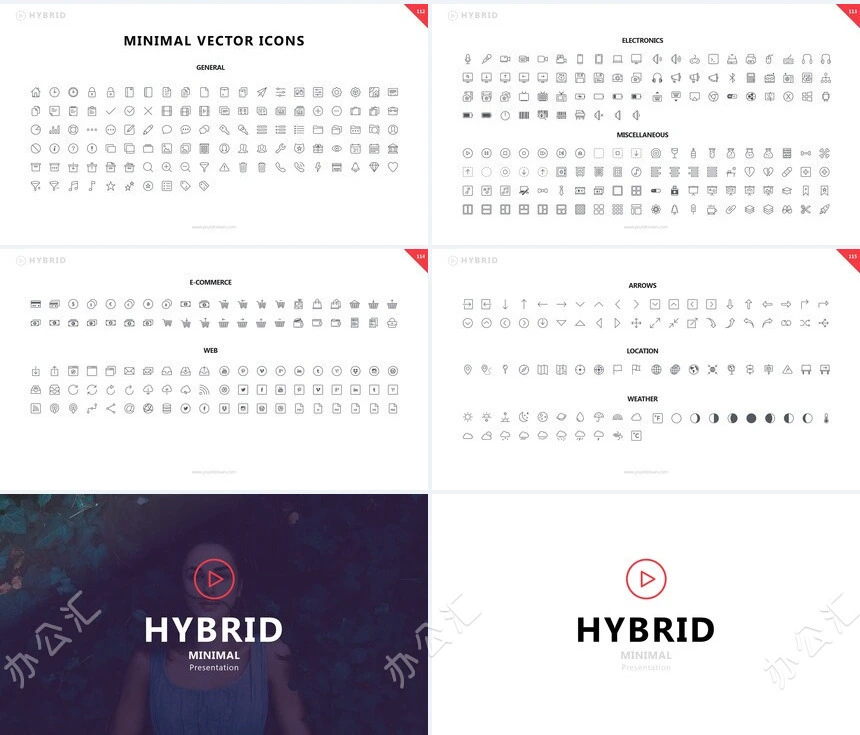 欧美商务简约通用PPT模板