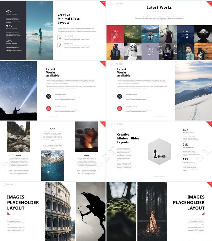 欧美商务简约通用PPT模板