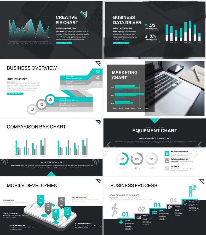 欧美商务风公司简介商务报告项目展示PPT模板