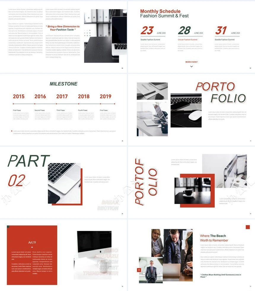 欧美杂志风商业通用PPT模板