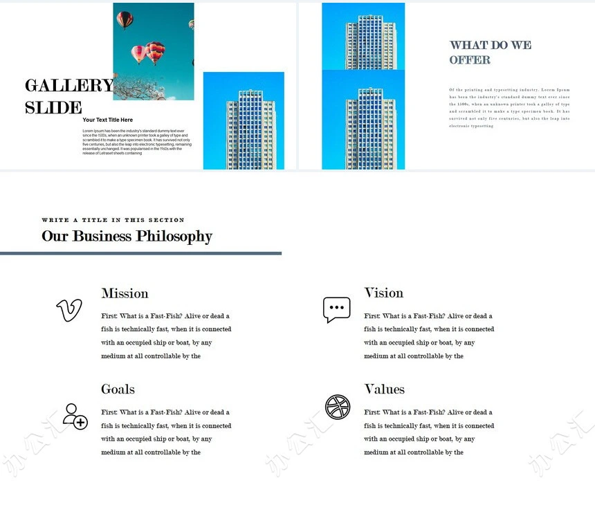 欧美杂志风广告策划摄影设计品牌宣传PPT模板