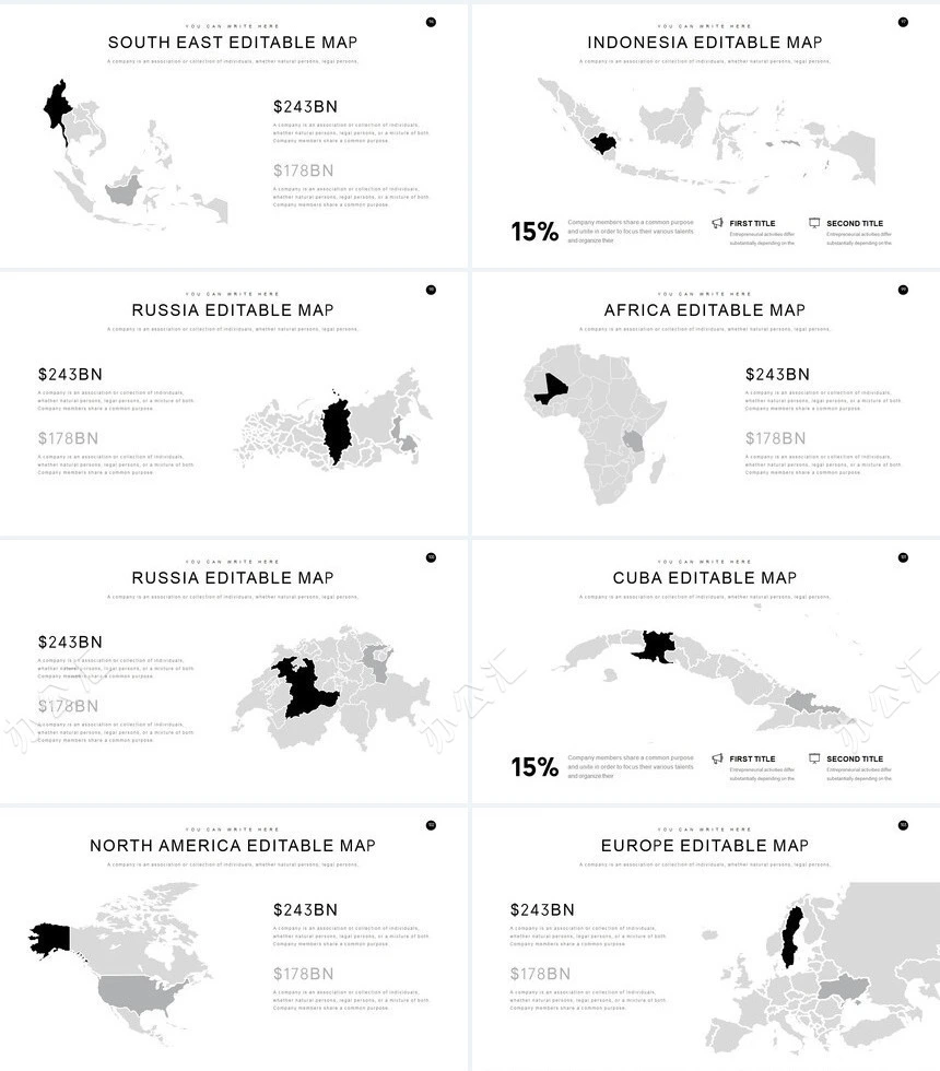 欧美杂志风摄影风景相册PPT模板