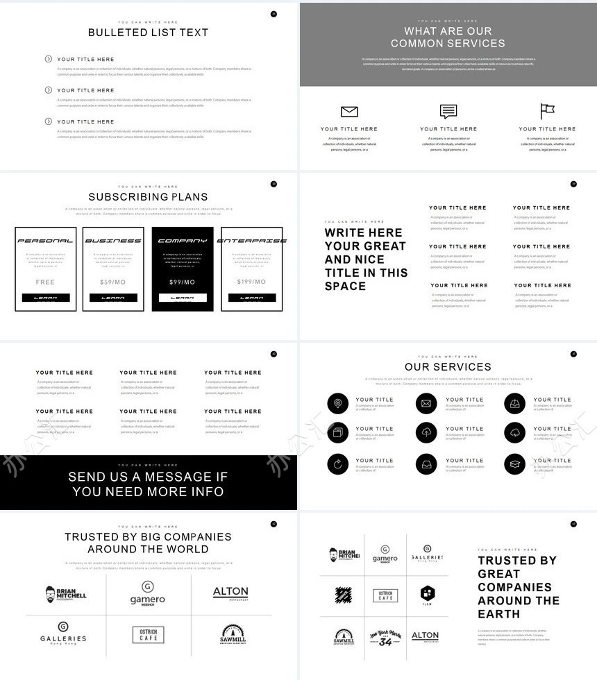 欧美杂志风摄影风景相册PPT模板
