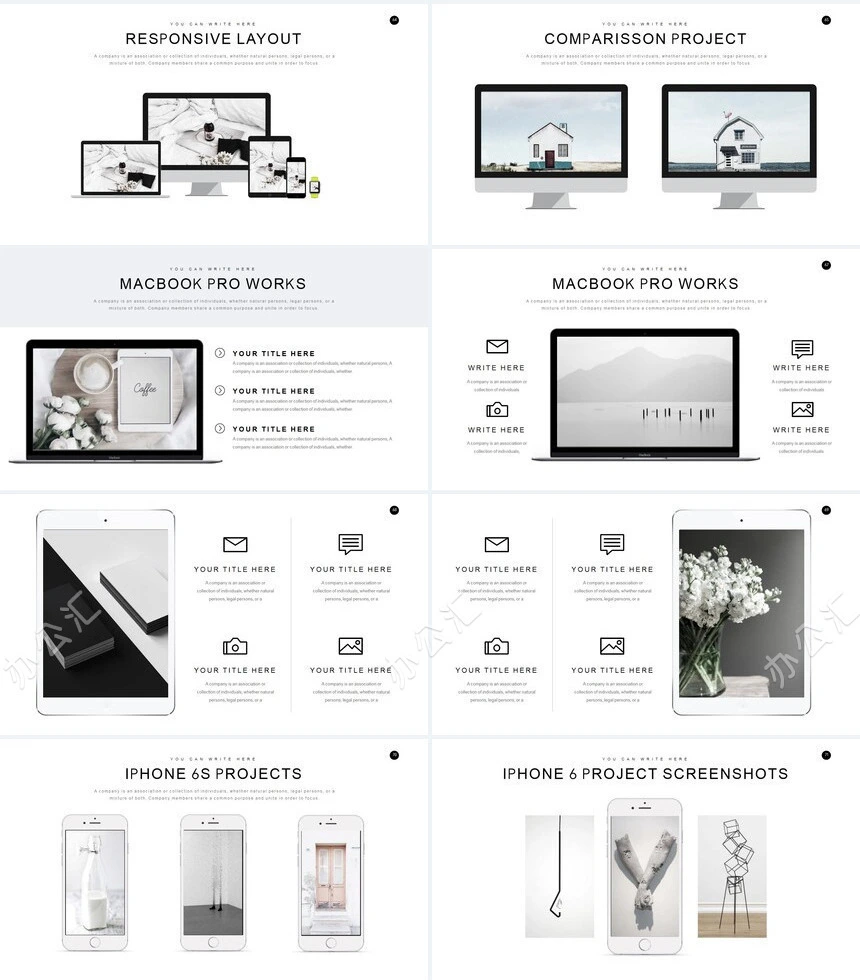 欧美杂志风摄影风景相册PPT模板