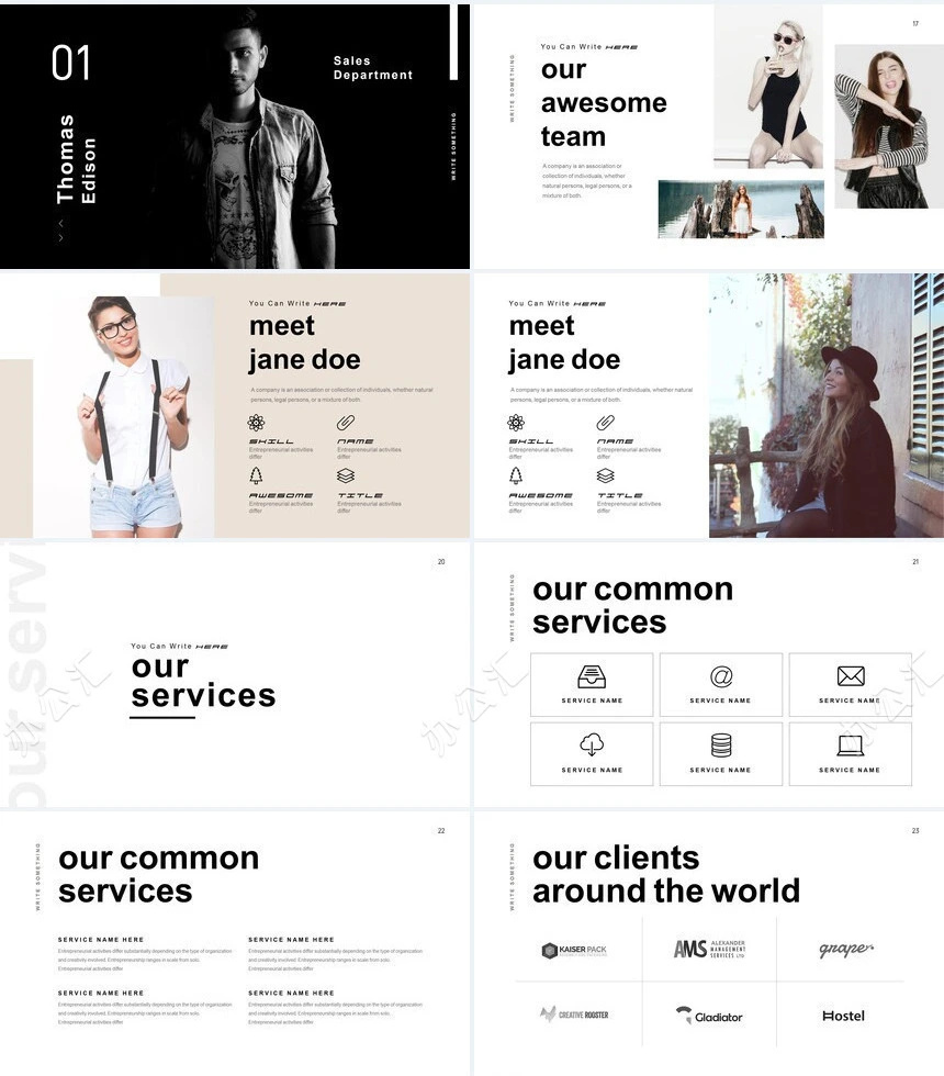 欧美通用PPT模板