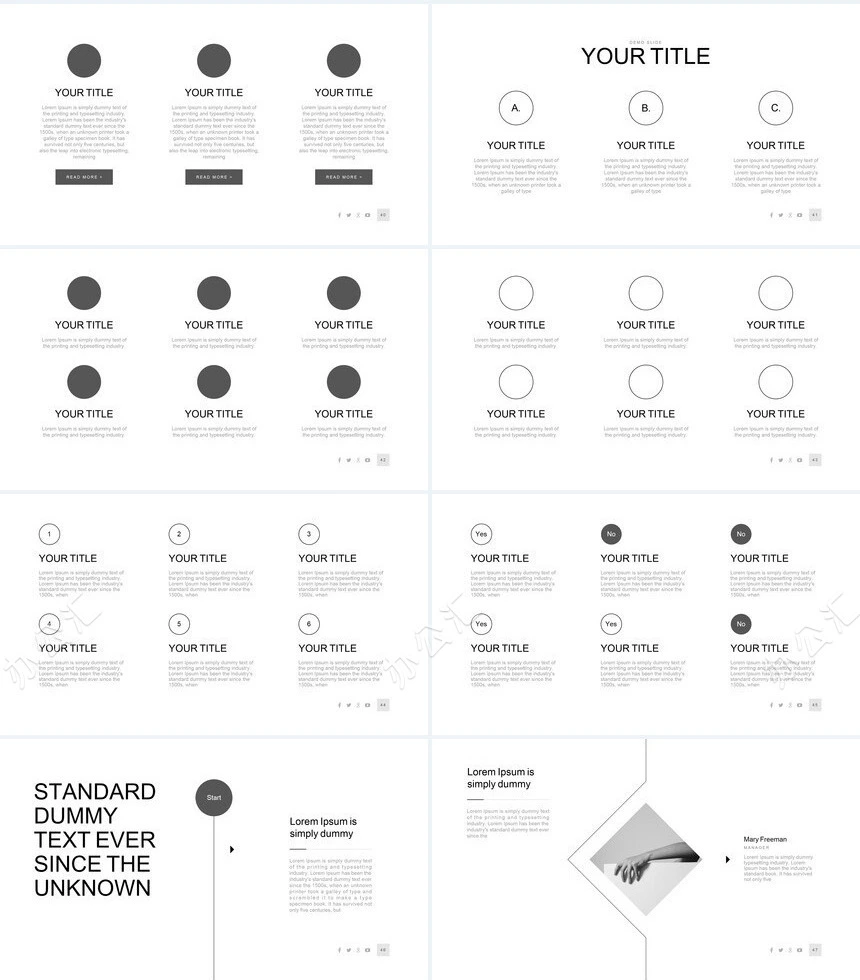 灰色杂志风建筑装修设计广告策划商业计划书通用PPT模板