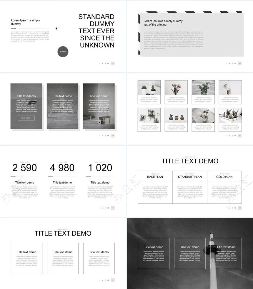 灰色杂志风建筑装修设计广告策划商业计划书通用PPT模板