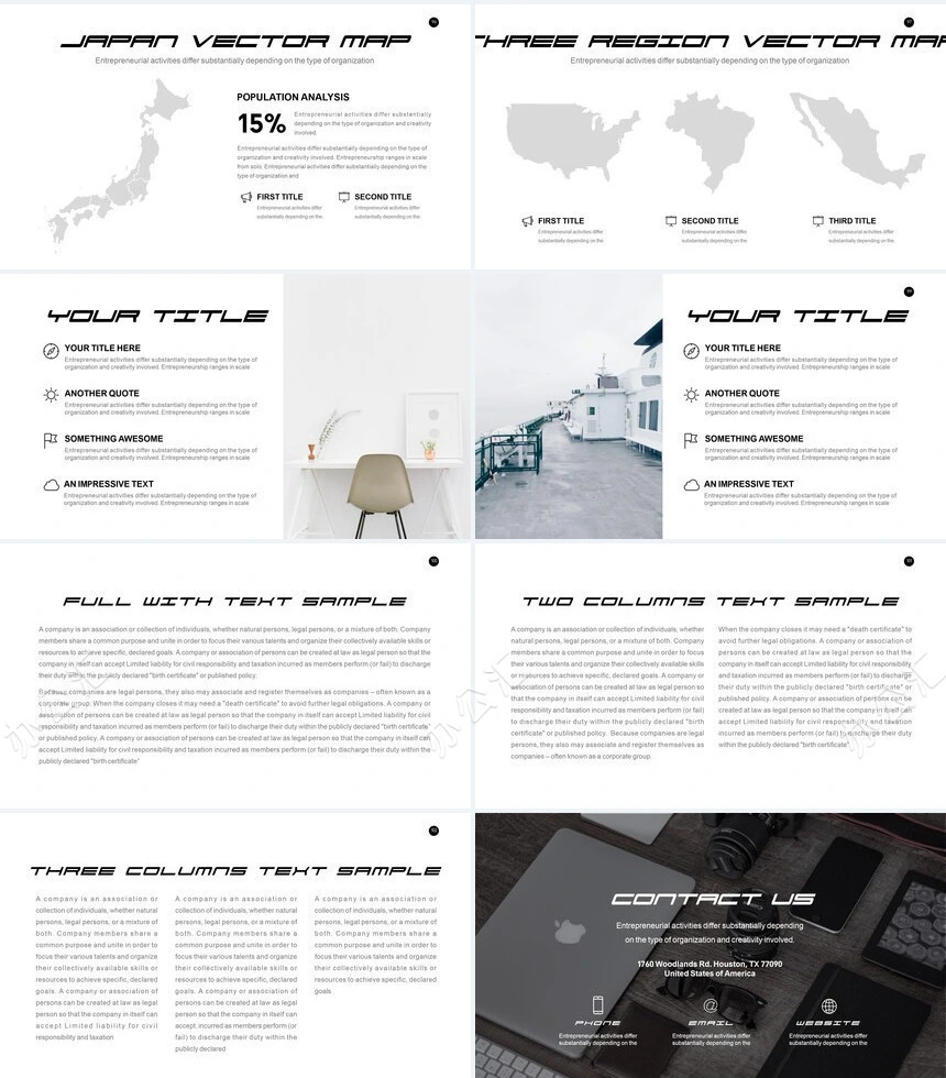 简约杂志风通用PPT模板