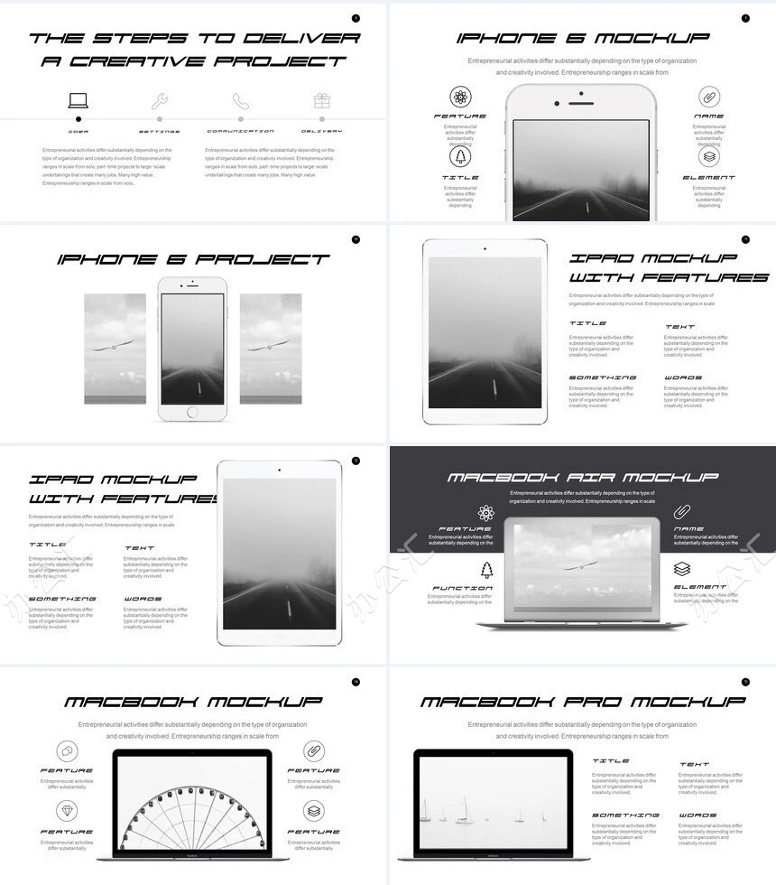 简约杂志风通用PPT模板