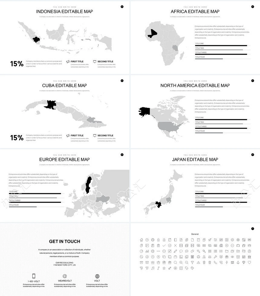 简约欧美杂志风高端通用PPT模板