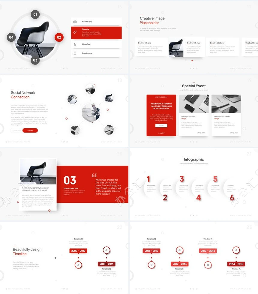 简约设计欧美通用PPT模板