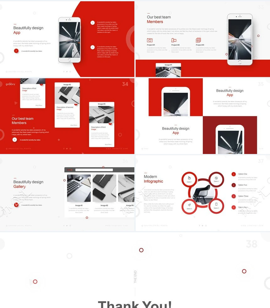 简约设计欧美通用PPT模板