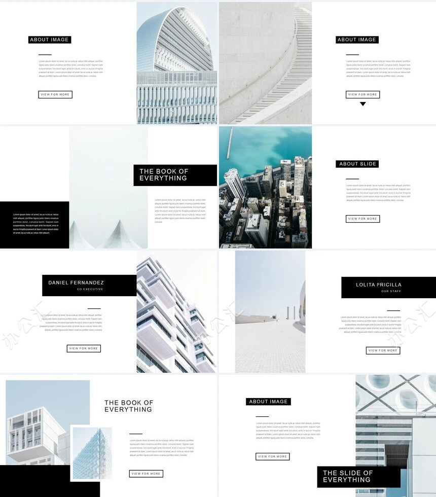 轻奢商务公司简介商业计划书PPT模板相册图片