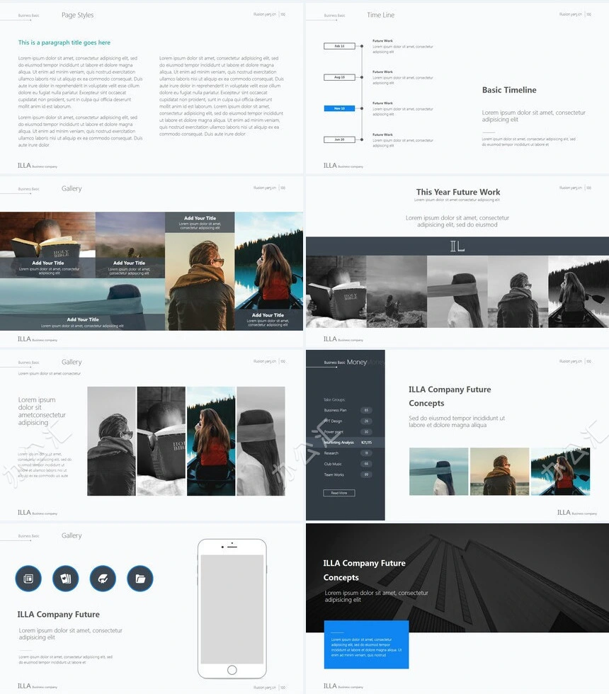 轻奢商务欧美商业计划书项目简介PPT模板