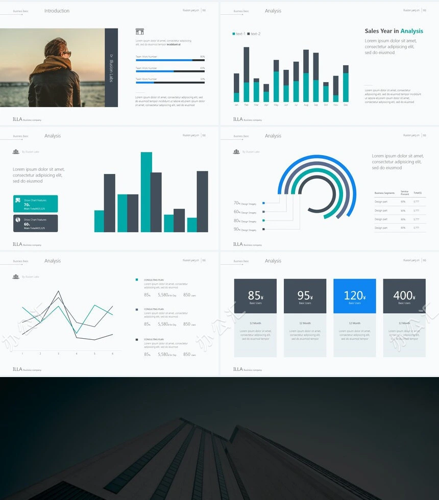 轻奢商务欧美商业计划书项目简介PPT模板