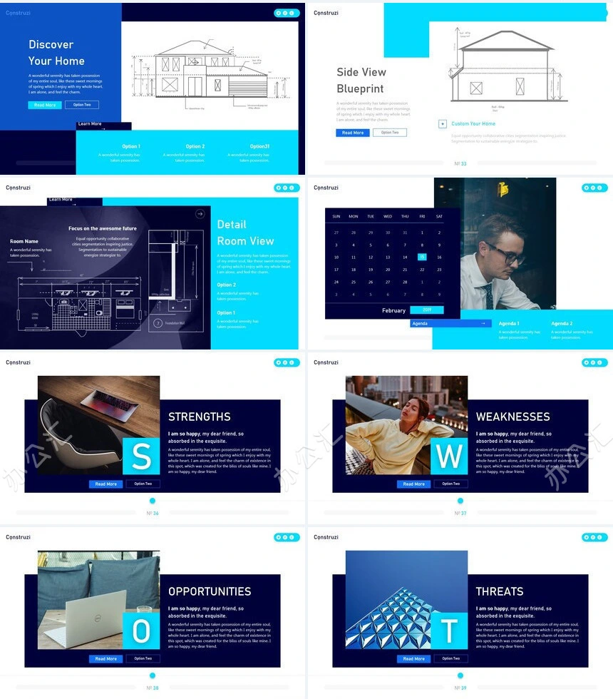 高端大气简约欧美风商业计划书公司宣传通用PPT模板