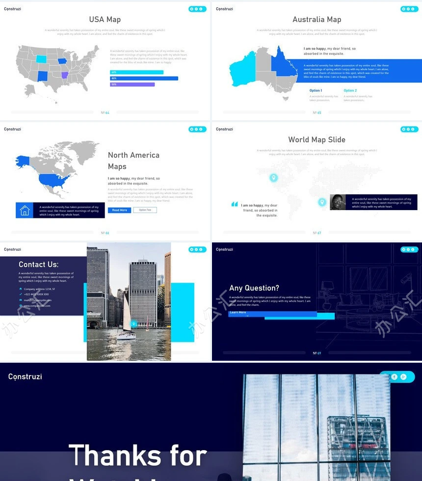 高端大气简约欧美风商业计划书公司宣传通用PPT模板